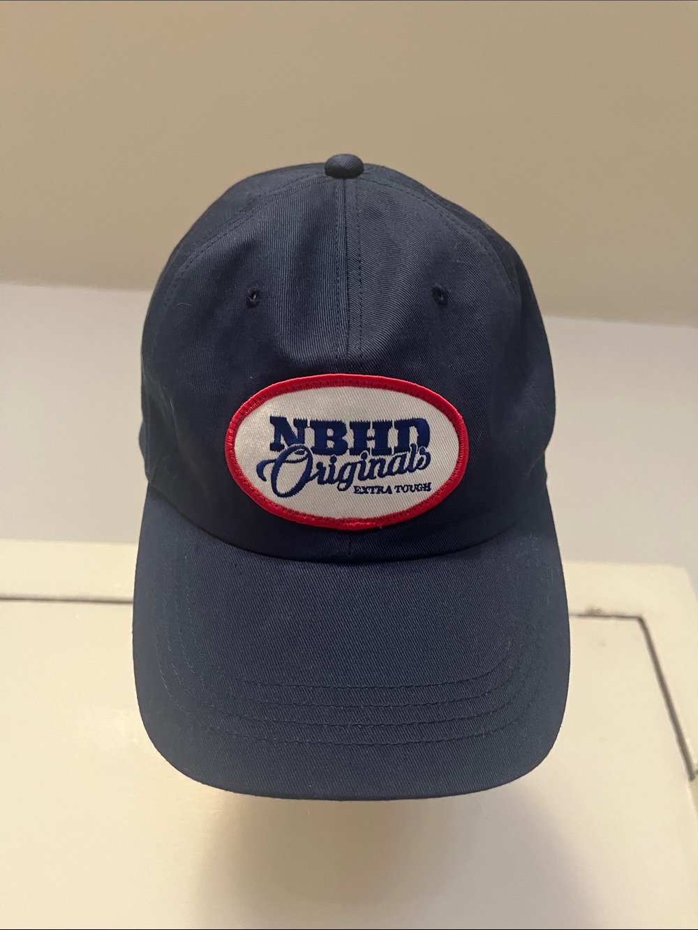 Neighborhood Navy Cap with White & Red Patch